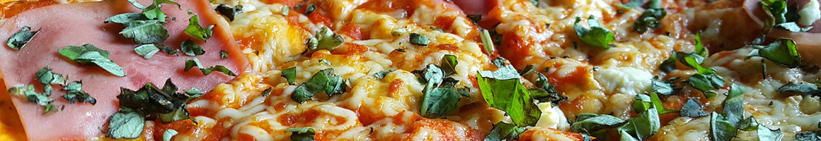 Eating Pizza at De Marco's Pizza Cafe restaurant in Dearborn, MI.